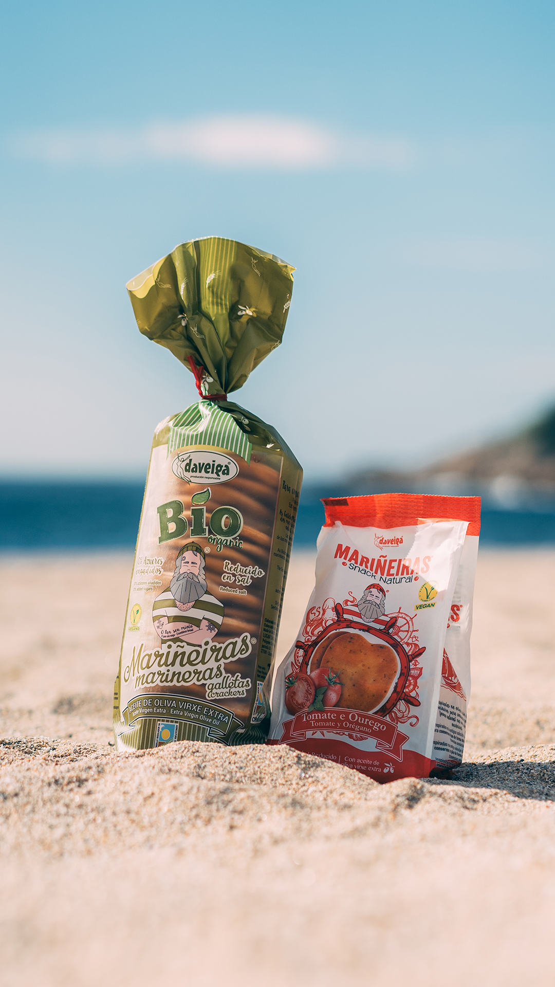 Galletas Mariñeiras na praia